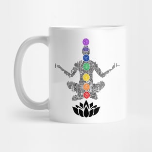 Typography Yoga Chakras Mug